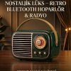 ® Yeni Ürün Nostaljik Retro Bluetooth FM Radyo, USB ve Bluetooth Kablosuz Hoparlör